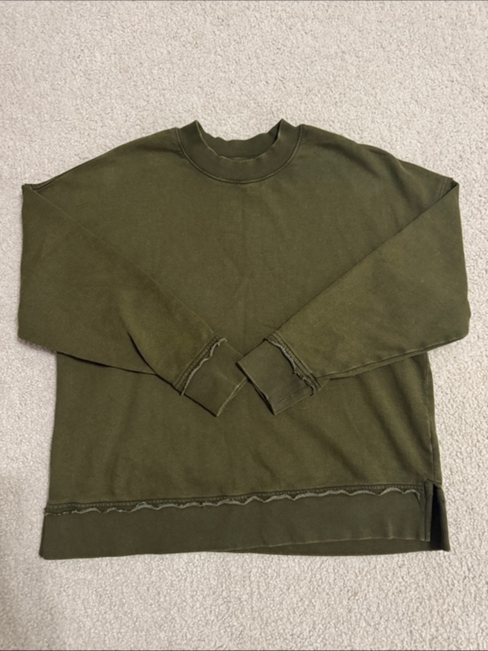Natural Reflections Olive Green Crewneck Sweatshirt S
